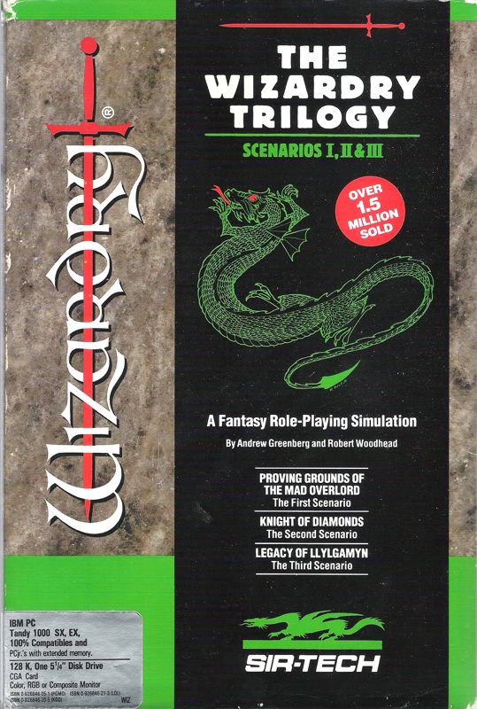 Wizardry Trilogy box art for Commodore 64
